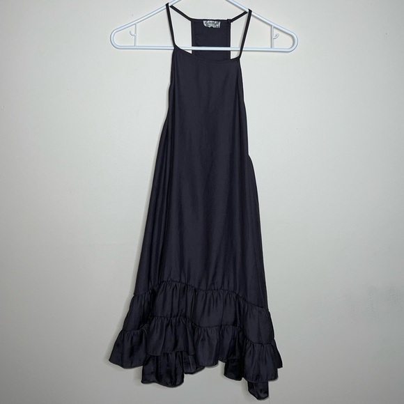 Free People Intimately Dark Gray Tiered Hem Slip Dress Size XS - Picture 5 of 7